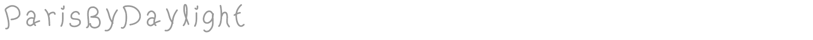 Paris By Daylight font preview